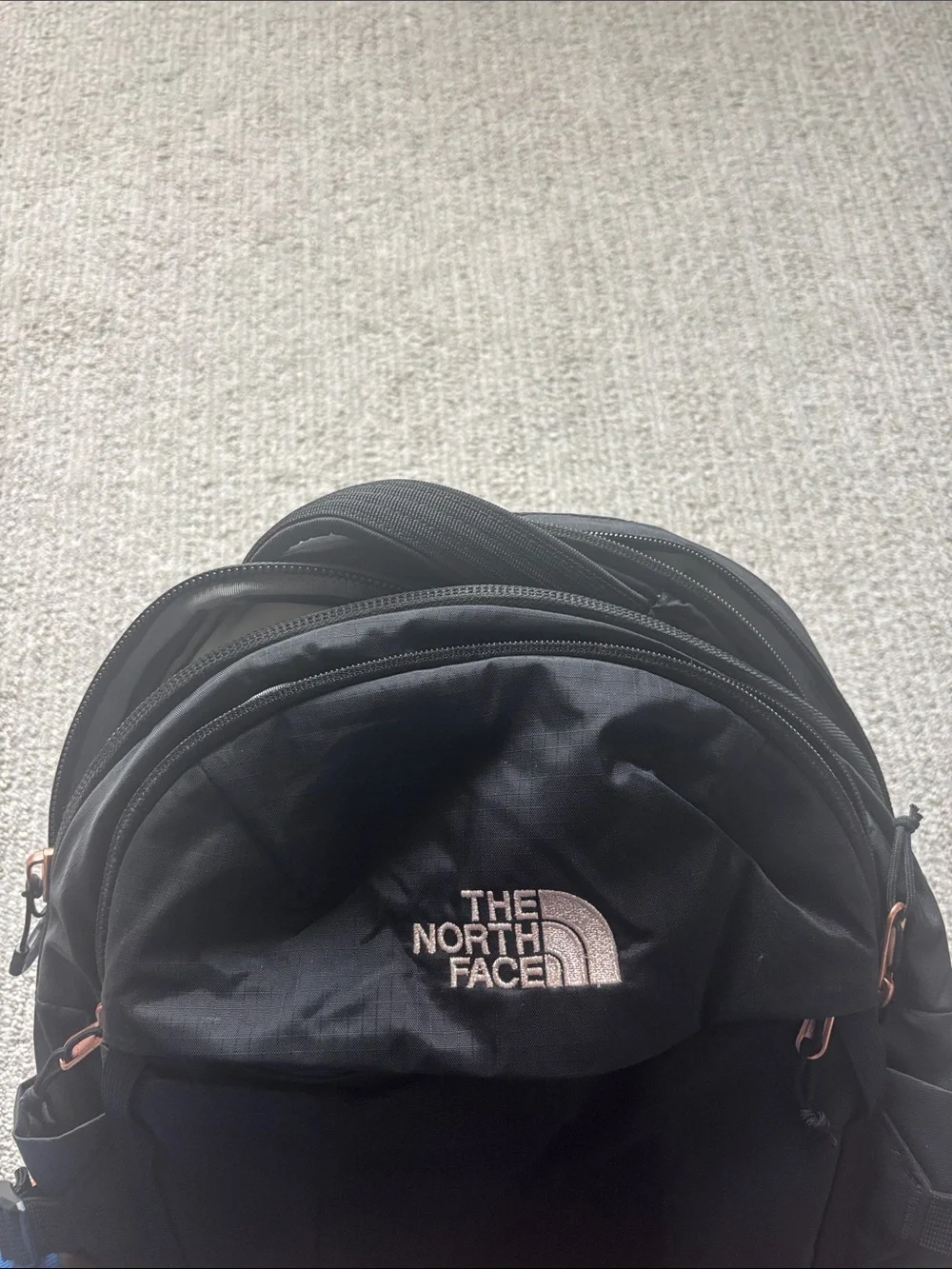 The North Face Black Backpack with Rose-Gold Accents - Picture 4 of 4